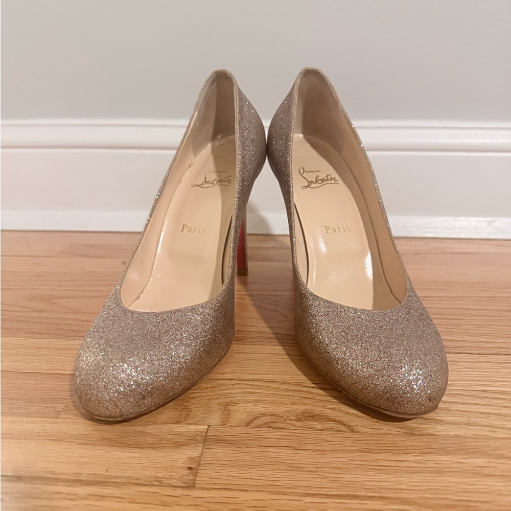 Christian Louboutin Sparkling Gold Heels